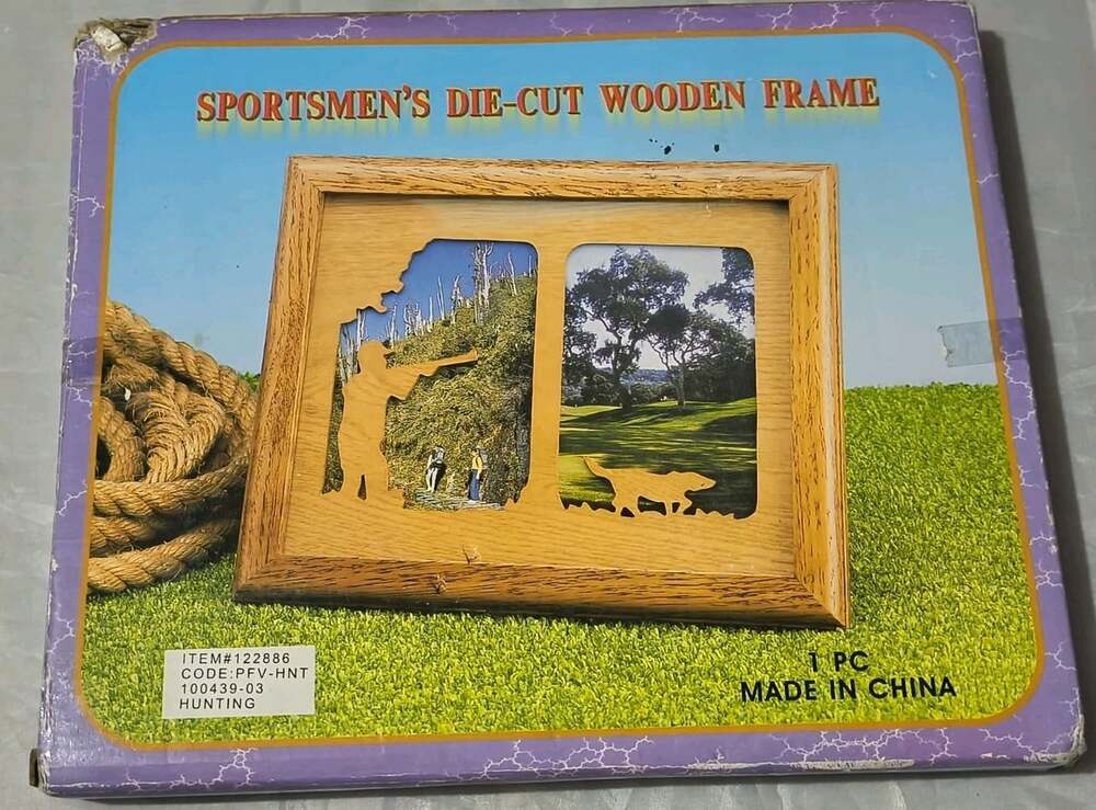 Sportsmen's Die-Cut Wooden Frame - Hunting- Man Cave Home Decor Cabin Outdoors